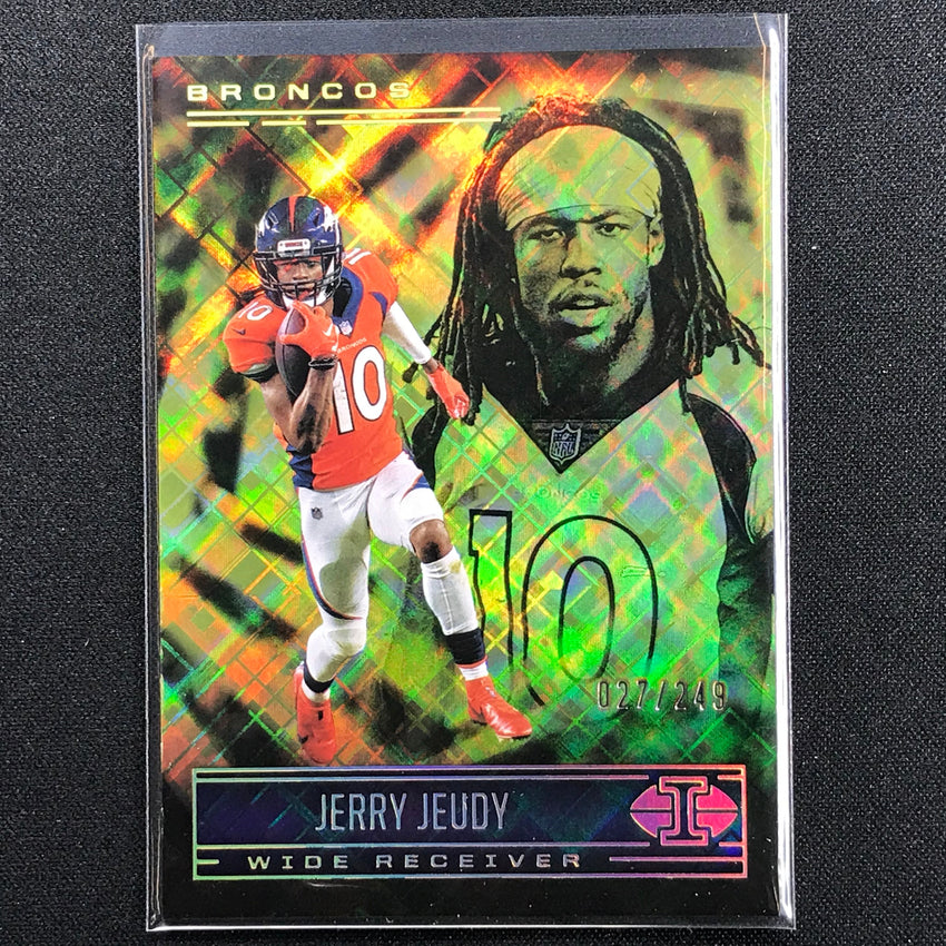 2021 Illusions Jerry Jeudy Trophy Collection Yellow Diamond /249