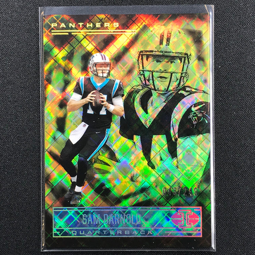 2021 Illusions Sam Darnold Trophy Collection Yellow Diamond /249