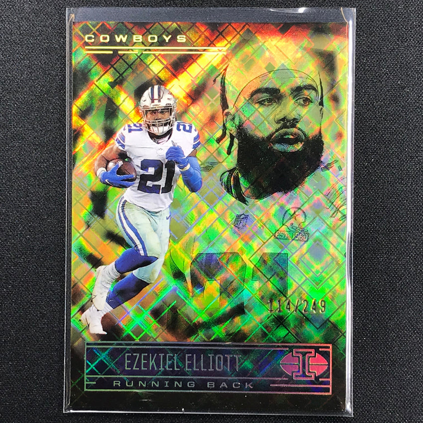 2021 Illusions EZEKIEL ELLIOTT Trophy Collection Yellow Diamond /249