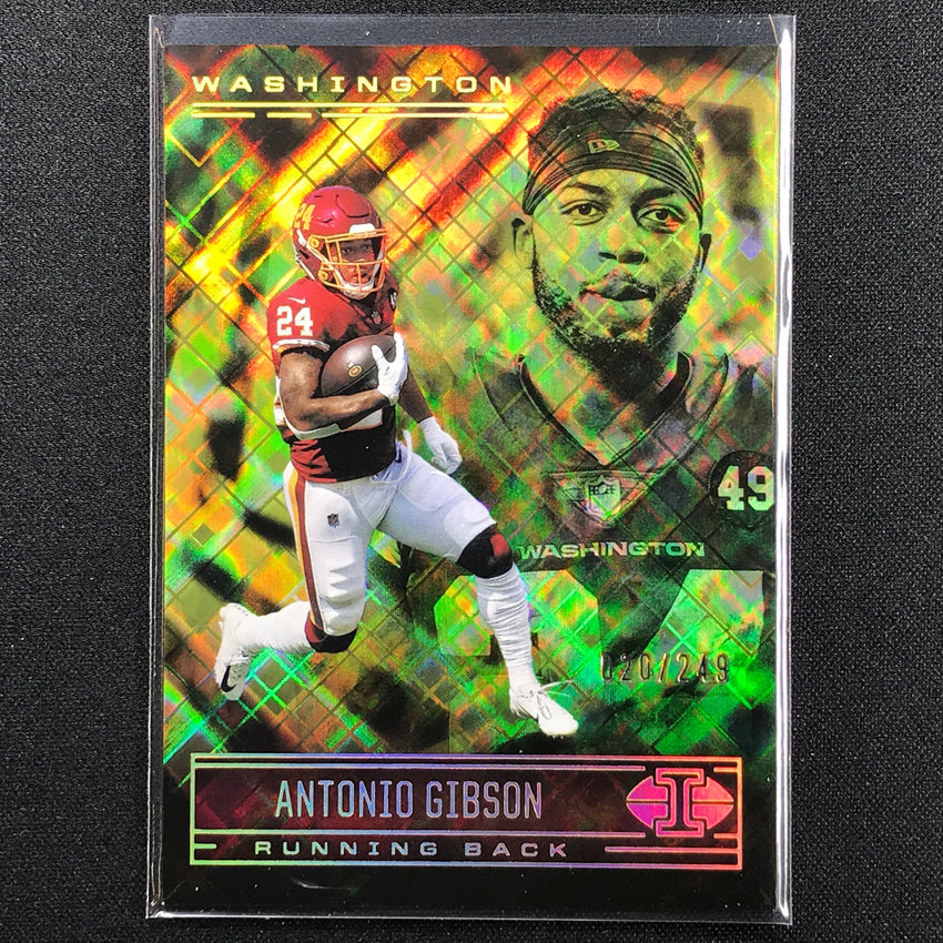 2021 Illusions Antonio Gibson Trophy Collection Yellow Diamond /249