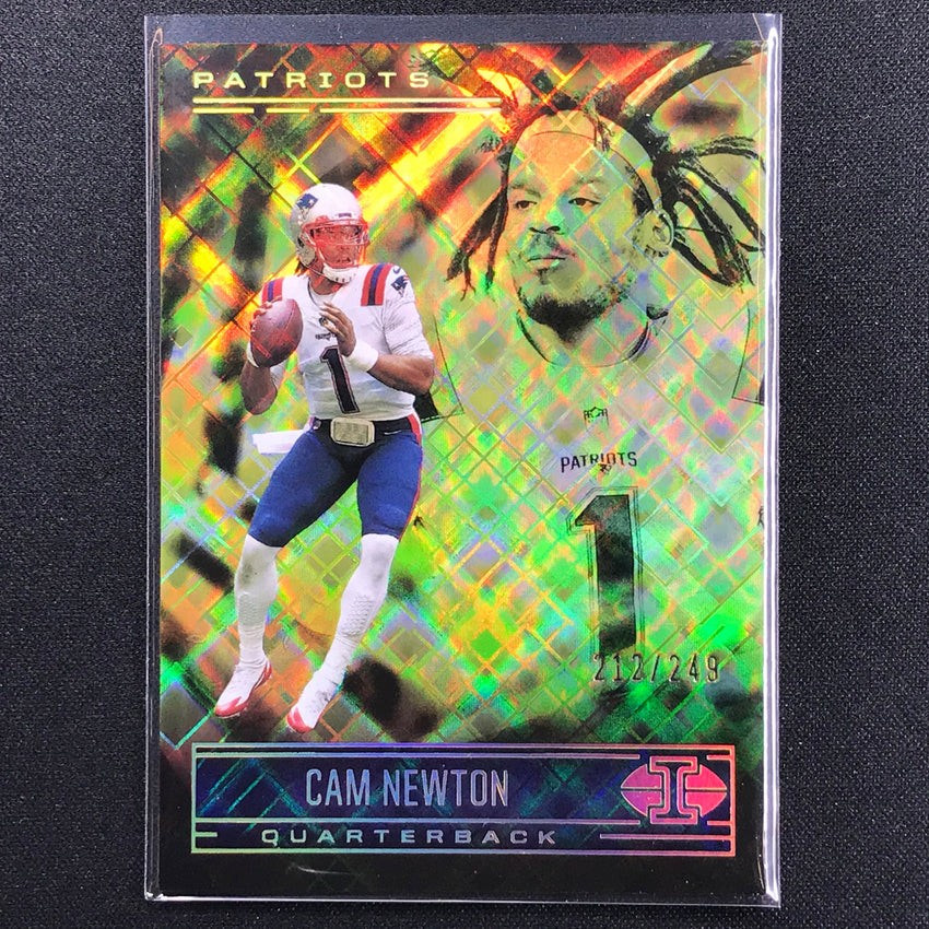 2021 Illusions Cam Newton Trophy Collection Yellow Diamond /249