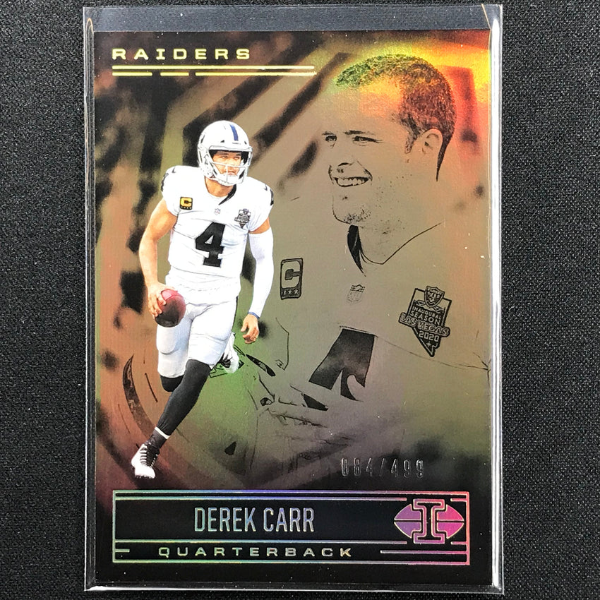 2021 Illusions Derek Carr Trophy Collection Bronze /499