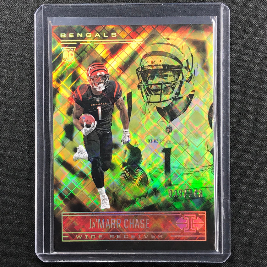 2021 Illusions JA'MARR CHASE Rookie Trophy Collection Yellow Diamond 39/249