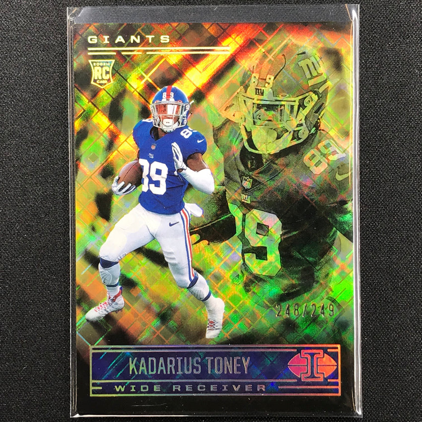 2021 Illusions Kadarius Toney Rookie Trophy Collection Yellow Diamond 248/249