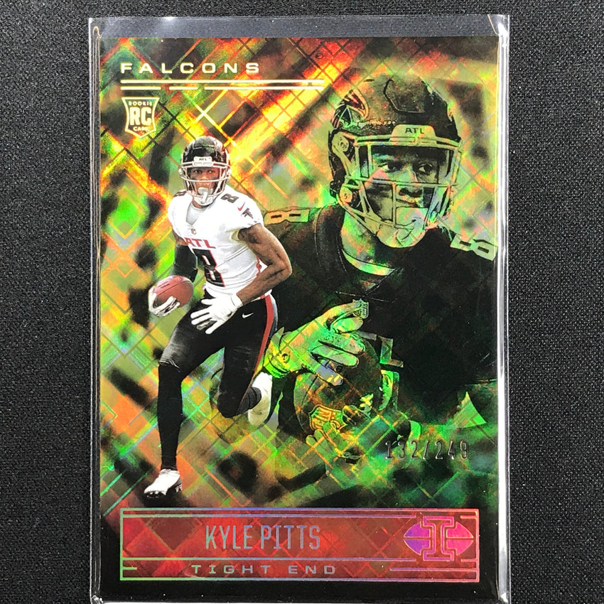 2021 Illusions Kyle Pitts Rookie Trophy Collection Yellow Diamond 132/249