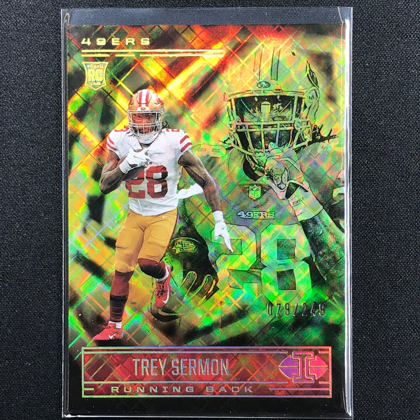 2021 Illusions TREY SERMON Rookie Trophy Collection Yellow Diamond 79/249