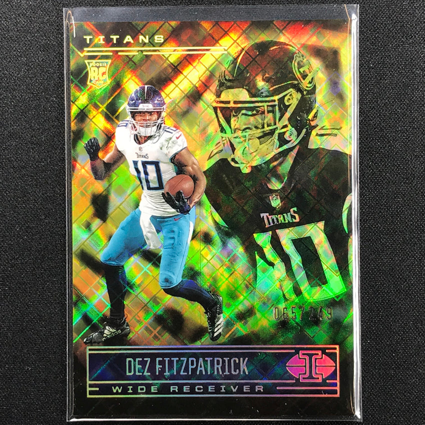 2021 Illusions Dez Fitzpatrick Rookie Trophy Collection Yellow Diamond 65/249