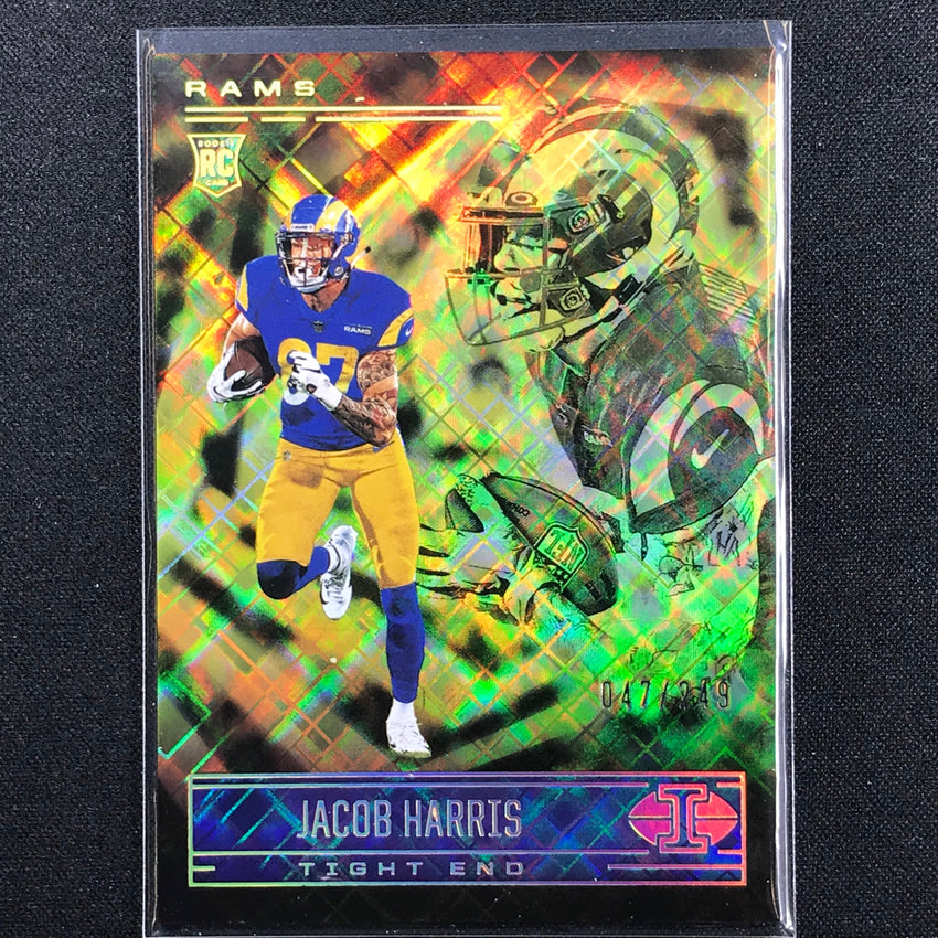 2021 Illusions Jacob Harris Rookie Trophy Collection Yellow Diamond 47/249