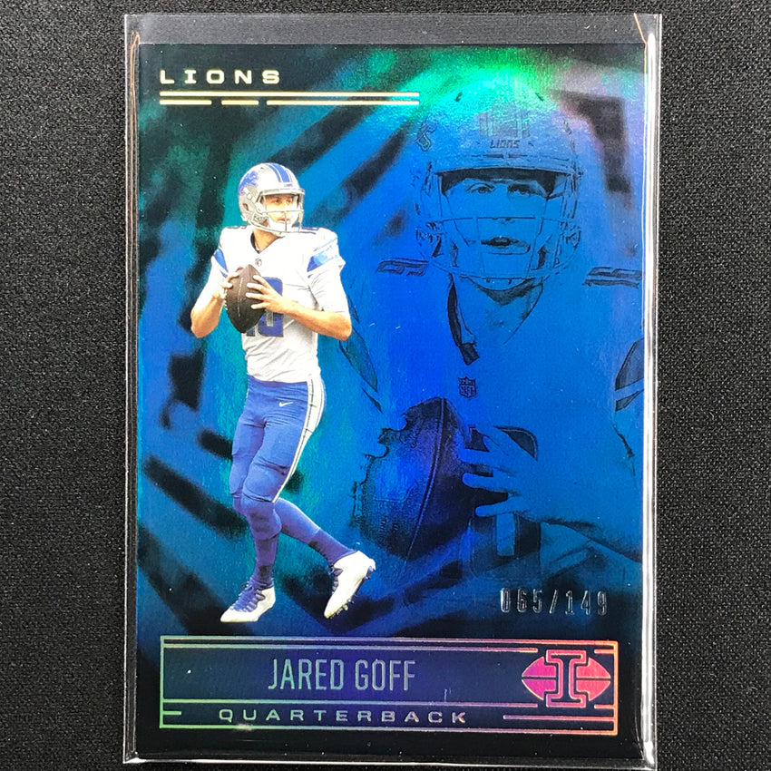 2021 Illusions Jared Goff Trophy Collection Light Blue /149