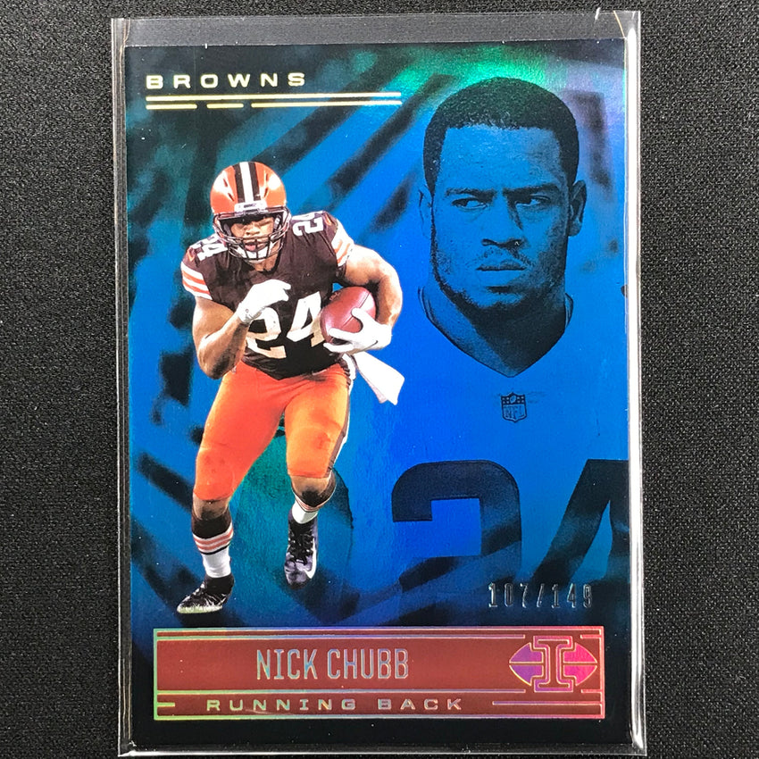 2021 Illusions Nick Chubb Trophy Collection Light Blue /149