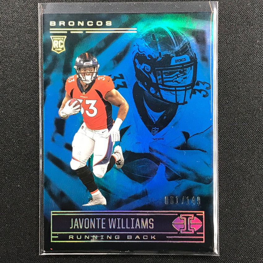 2021 Illusions Javonte Williams Rookie Trophy Collection Light Blue 61/149