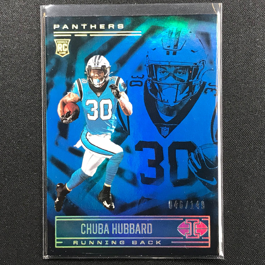 2021 Illusions Chuba Hubbard Rookie Trophy Collection Light Blue 46/149