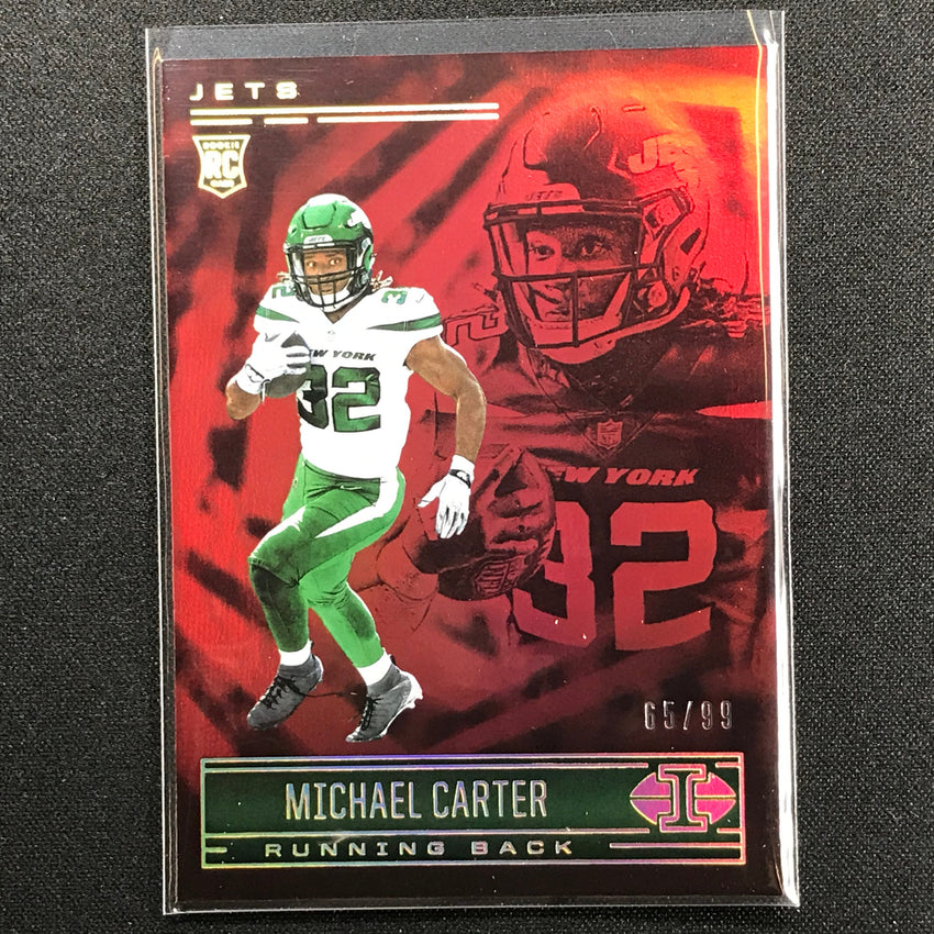 2021 Illusions Michael Carter Rookie Trophy Collection Red 65/99