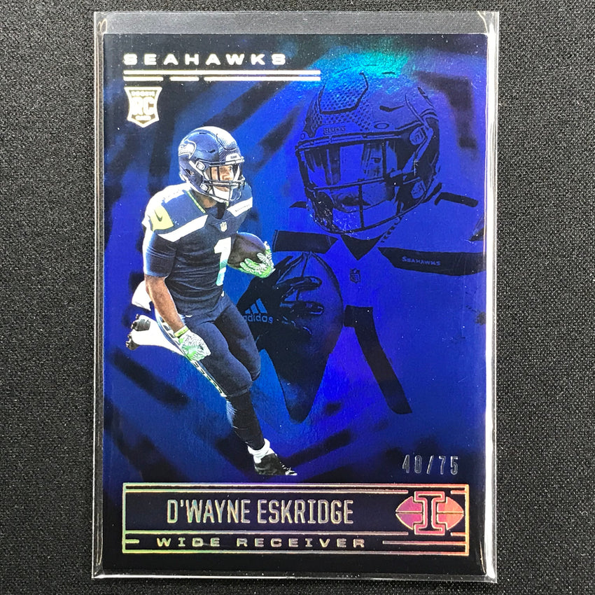 2021 Illusions Dwayne Eskridge Rookie Trophy Collection Blue 40/75