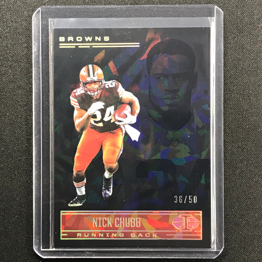 2021 Illusions Nick Chubb Trophy Collection Black Ice 36/50