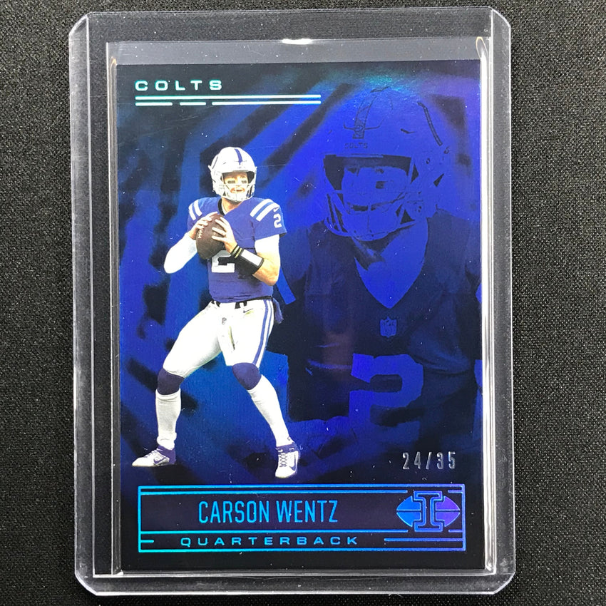 2021 Illusions Carson Wentz Trophy Collection Platinum 24/35