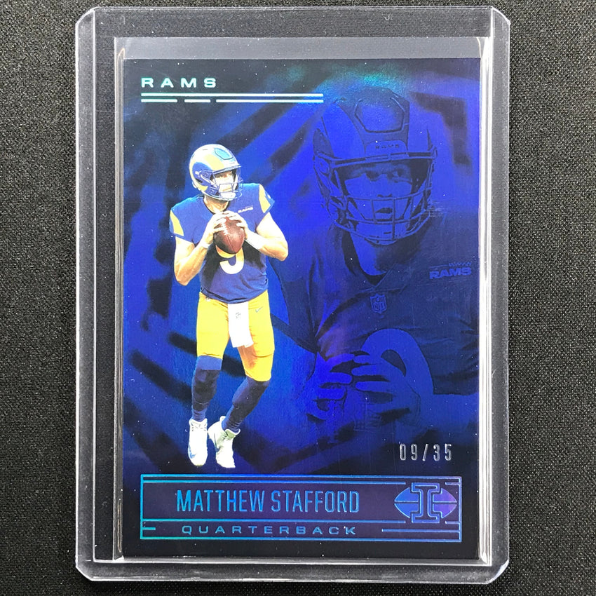 2021 Illusions Matthew Stafford Trophy Collection Platinum 9/35
