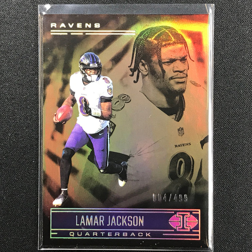 2021 Illusions Lamar Jackson Trophy Collection Bronze 4/499