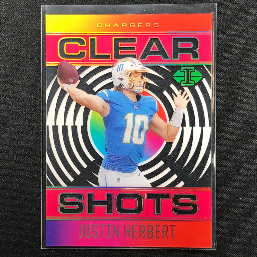 2021 Illusions Justin Herbert Clear Shots Acetate Pink 54/399