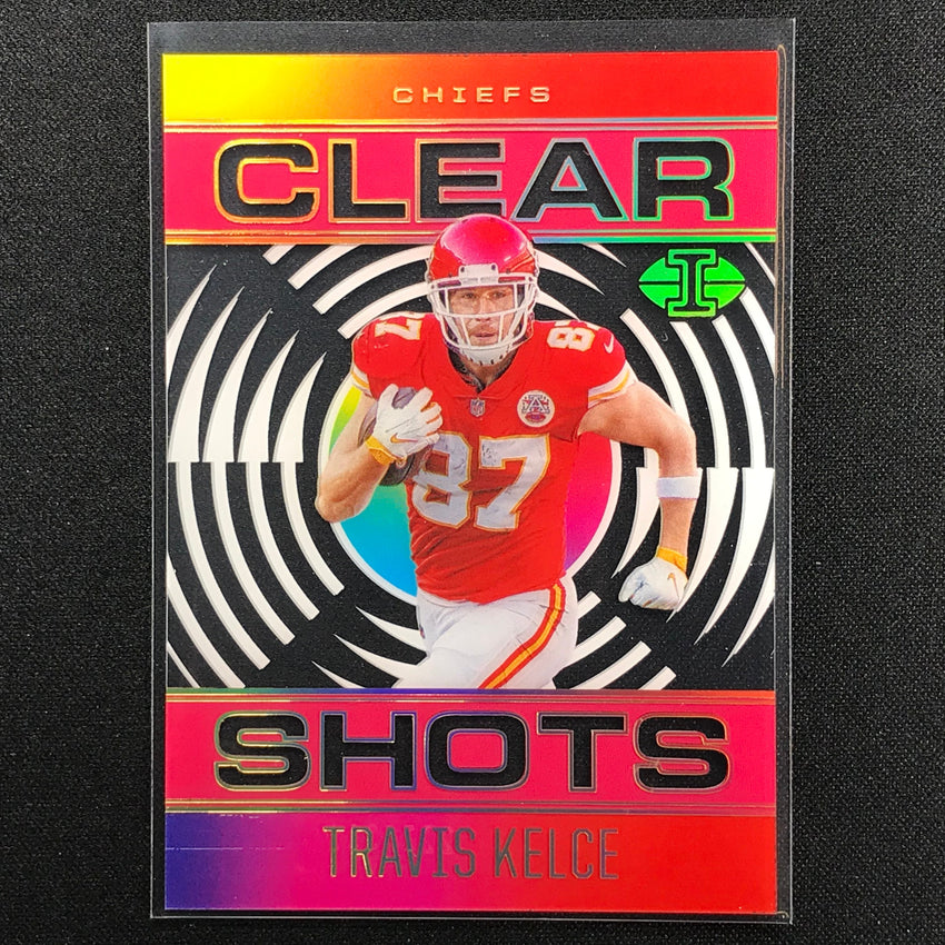 2021 Illusions Travis Kelce Clear Shots Acetate Pink 222/399
