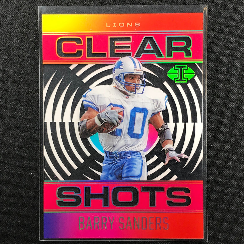 2021 Illusions Barry Sanders Clear Shots Acetate Pink 321/399