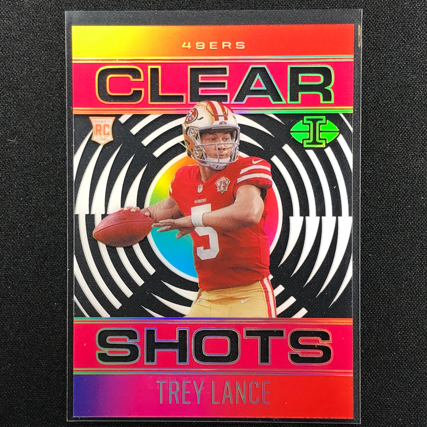 2021 Illusions Trey Lance Rookie Clear Shots Acetate Pink 347/399