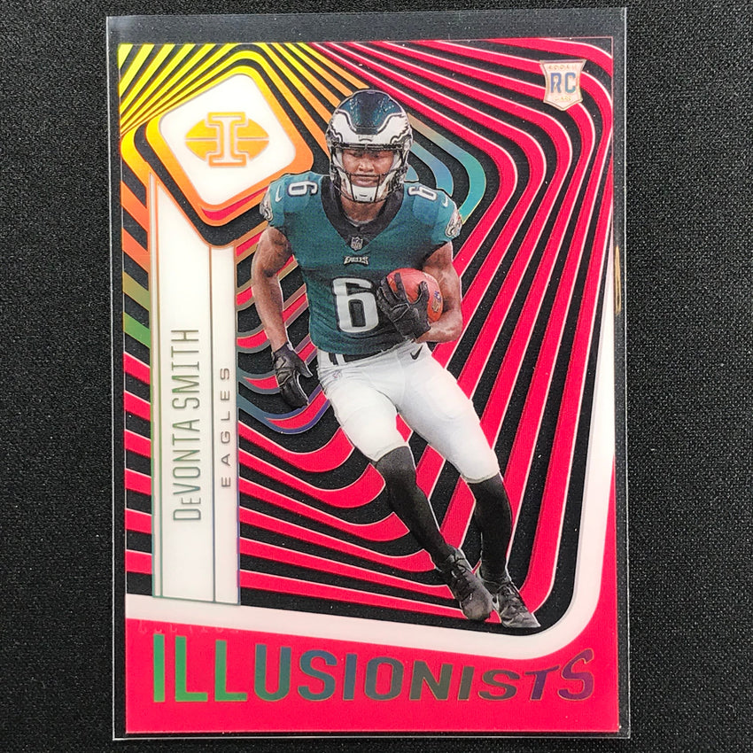 2021 Illusions Devonta Smith Rookie Illusionists Acetate Pink 181/399
