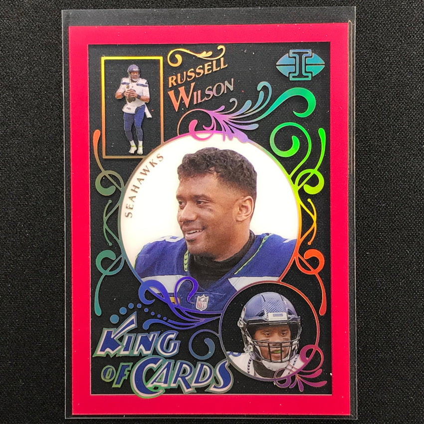 2021 Illusions Russell Wilson King Of Cards Acetate Pink 115/399