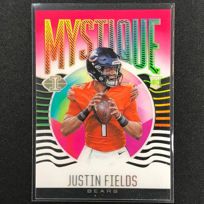 2021 Illusions Justin Fields Rookie Mystique Acetate Pink 136/399