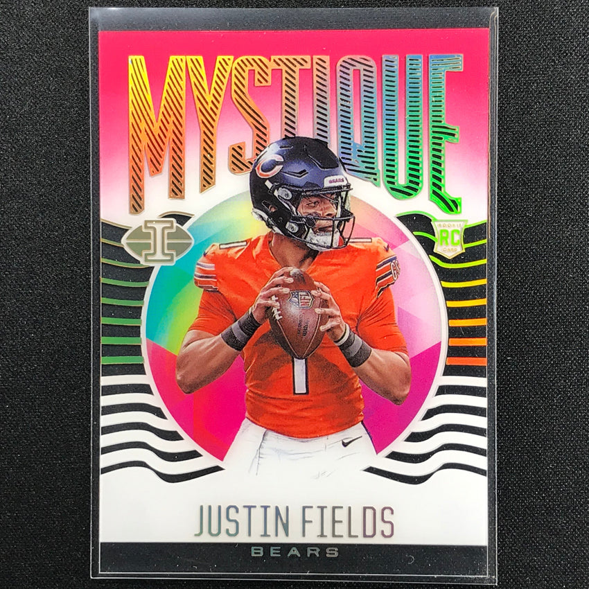 2021 Illusions Justin Fields Rookie Mystique Acetate Pink 188/399
