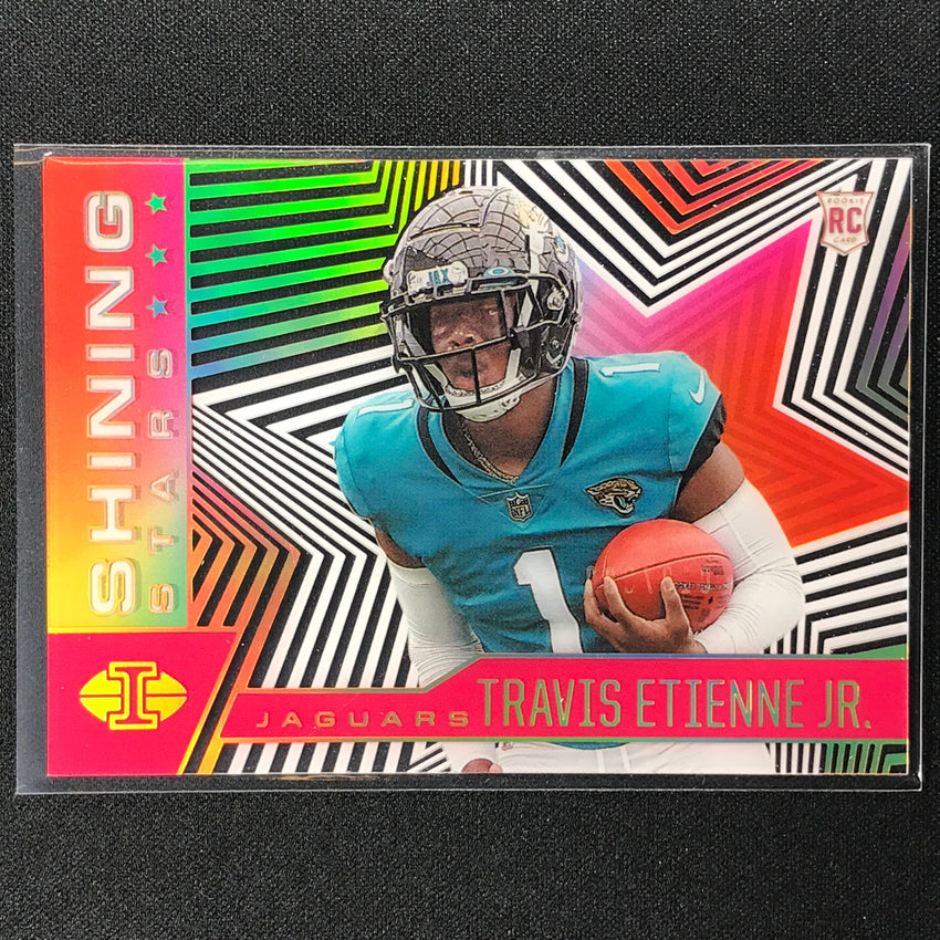 2021 Illusions Travis Etienne Jr. Rookie Shining Stars Acetate Pink 10/399