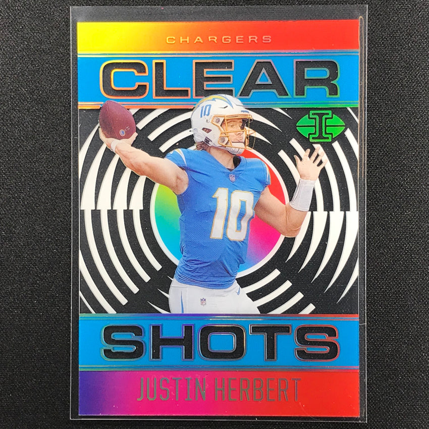 2021 Illusions Justin Herbert Clear Shots Acetate Light Blue 251/299