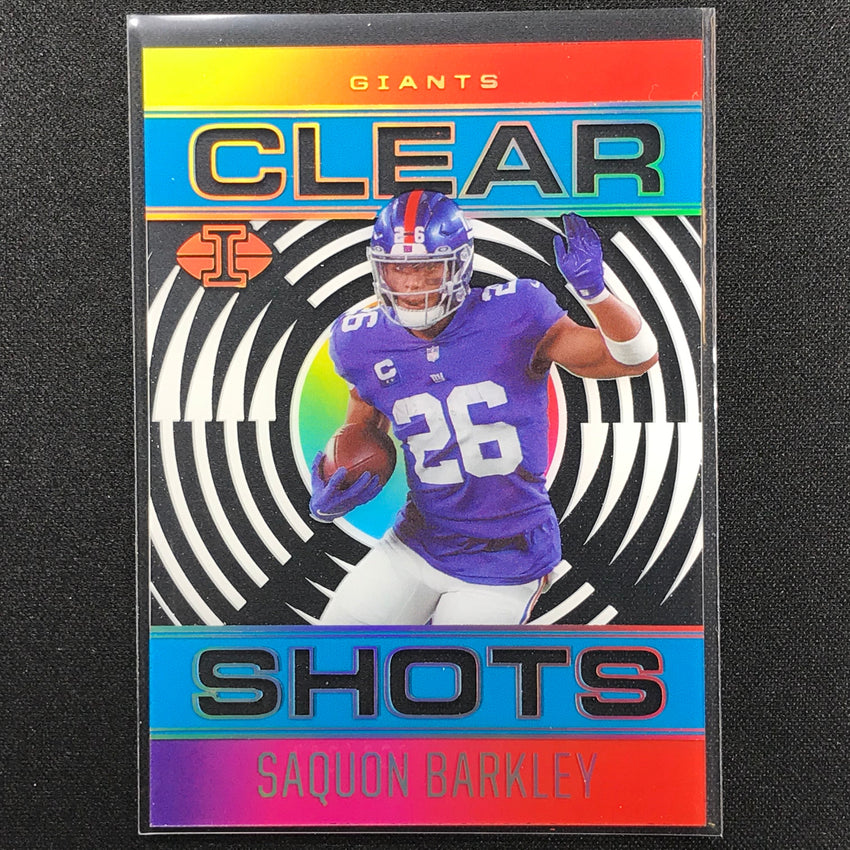 2021 Illusions Saquon Barkley Clear Shots Acetate Light Blue 292/299