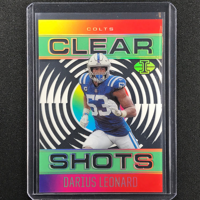 2021 Illusions DARIUS LEONARD Clear Shots Acetate Green 3/10