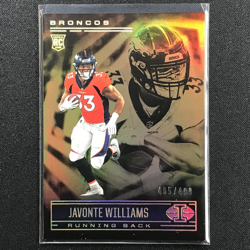 2021 Illusions Javonte Williams Rookie Trophy Collection Bronze 485/499