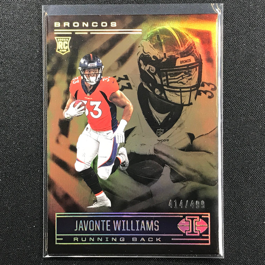 2021 Illusions Javonte Williams Rookie Trophy Collection Bronze 414/499