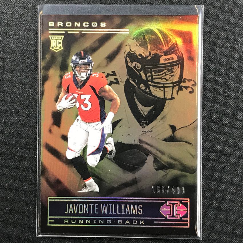 2021 Illusions Javonte Williams Rookie Trophy Collection Bronze 166/499