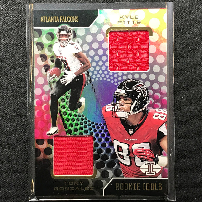 2021 Illusions Kyle Pitts Tony Gonzalez Rookie Idols Dual Jersey No Kt A