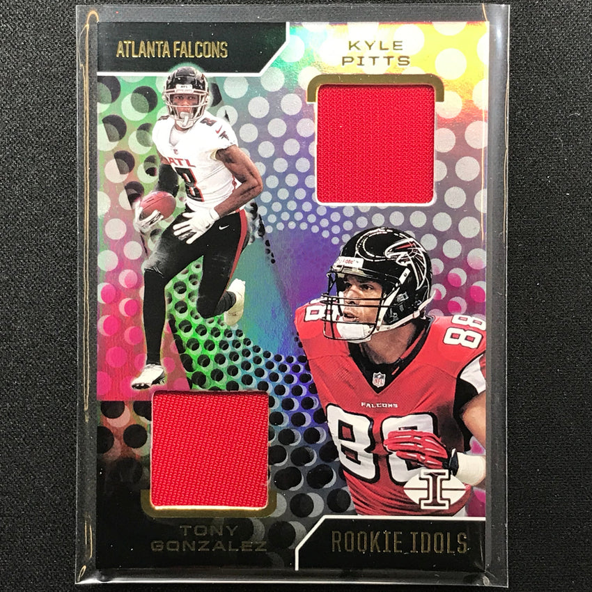 2021 Illusions Kyle Pitts Tony Gonzalez Rookie Idols Dual Jersey No Kt B