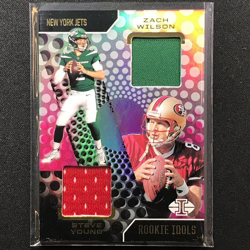 2021 Illusions Zach Wilson Steve Young Rookie Idols Dual Jersey No Zs B
