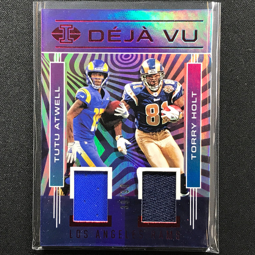 2021 Illusions Tutu Atwell Torry Holt Deja Vu Rookie Patch Red 39/99