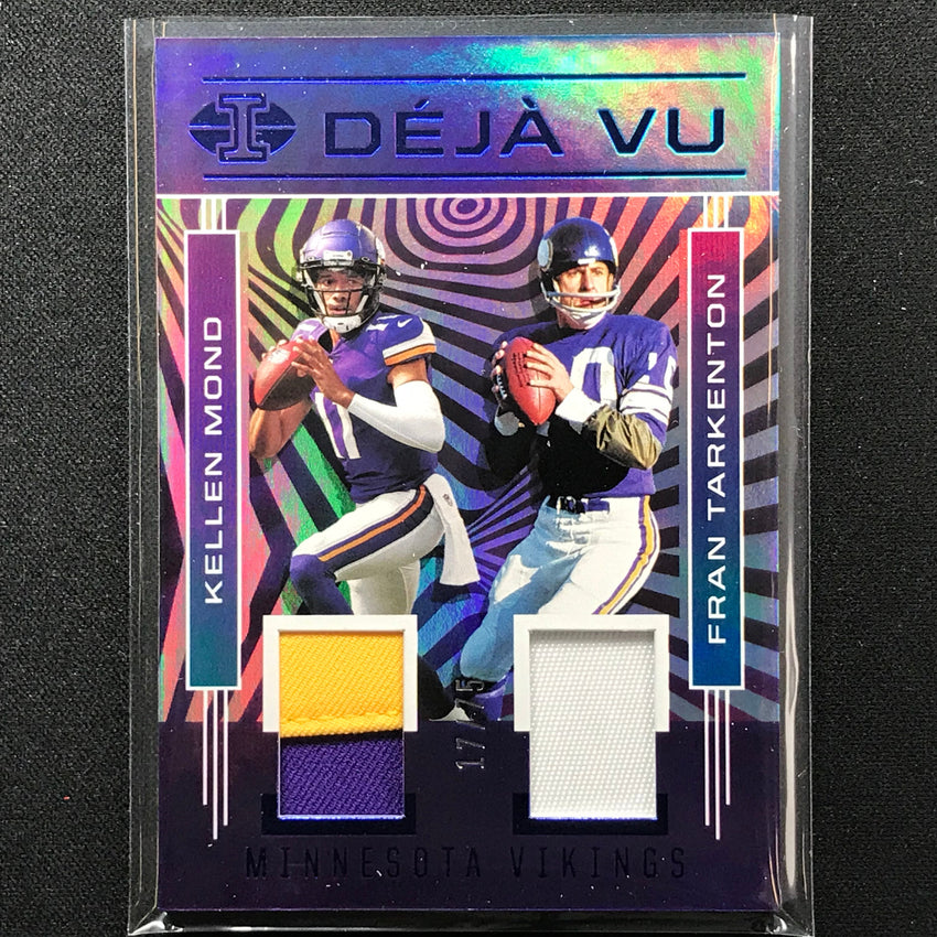 2021 Illusions Kellen Mond Fran Tarkenton Deja Vu Rookie Patch Blue 17/75
