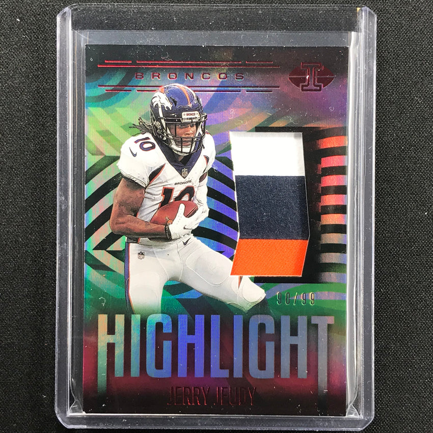 2021 Illusions Jerry Jeudy Highlight Swatches Patch Red 90/99