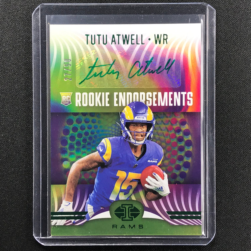 2021 Illusions TUTU ATWELL Rookie Endorsements Auto Green 27/50