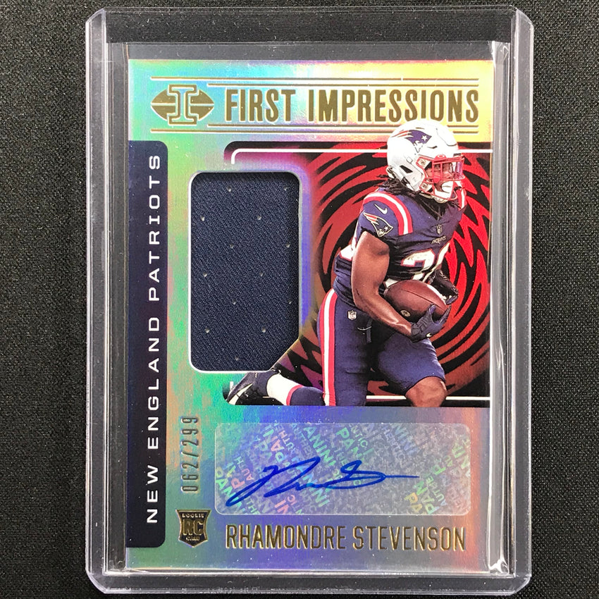 2021 Illusions RHAMONDRE STEVENSON First Impressions Rookie Jersey Auto 62/299