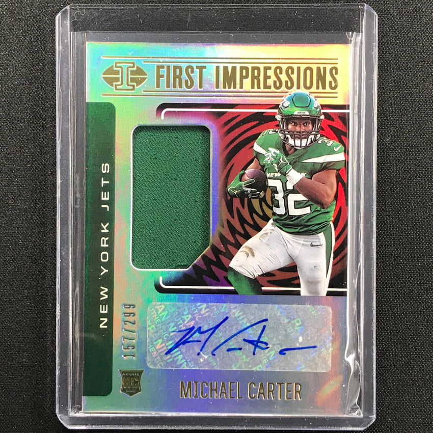 2021 Illusions Michael Carter First Impressions Rookie Jersey Auto 157/299