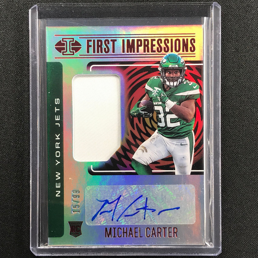 2021 Illusions Michael Carter First Impressions Rookie Patch Auto Red 15/99