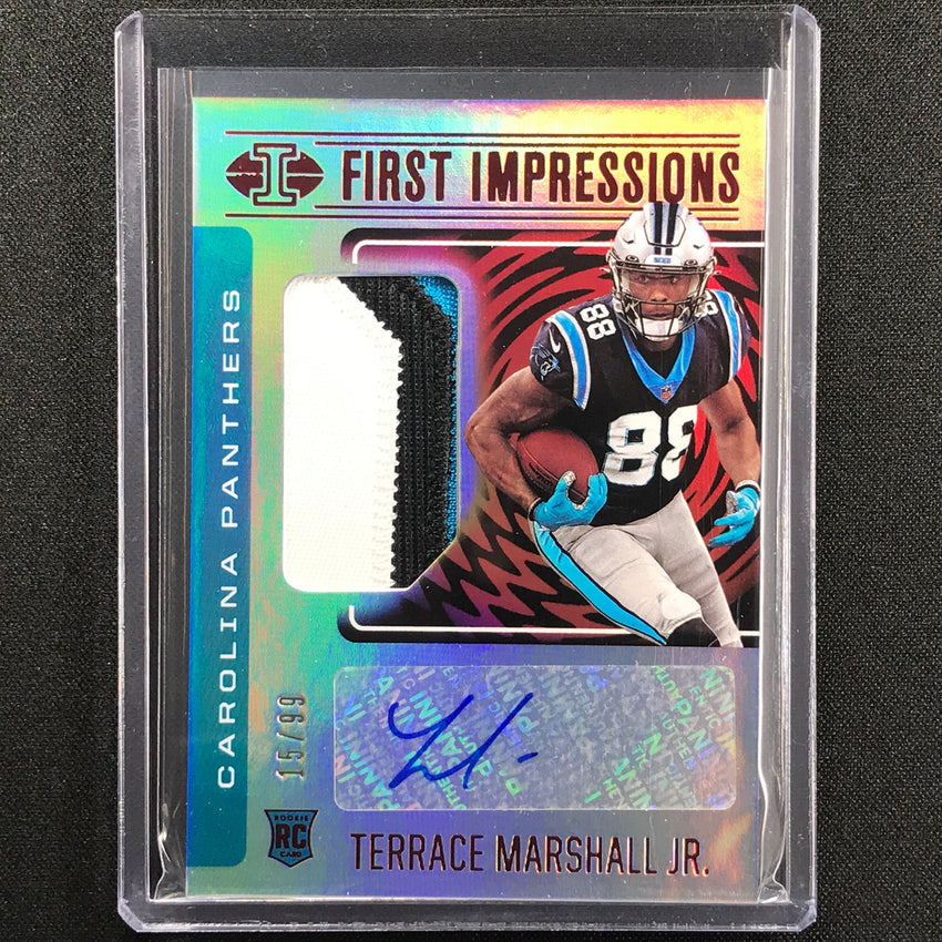 2021 Illusions TERRACE MARSHALL JR. First Impressions Rookie Patch Auto Red 15/99