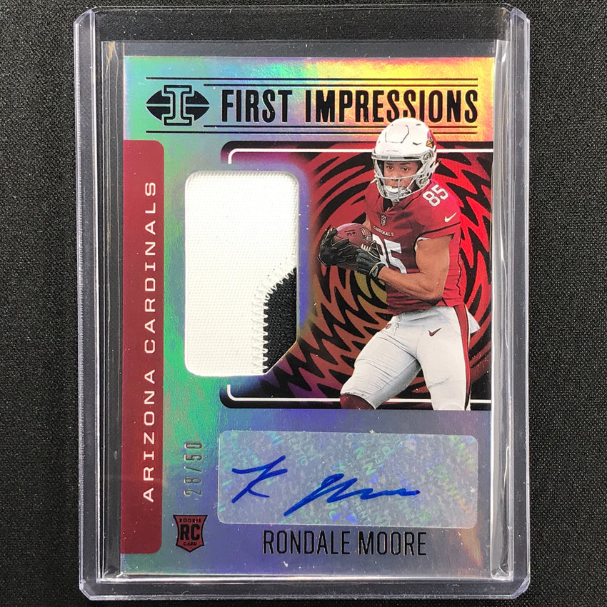 2021 Illusions RONDALE MOORE First Impressions Rookie Patch Auto Black 28/50