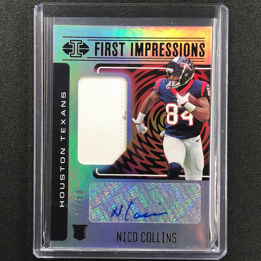 2021 Illusions Nico Collins First Impressions Rookie Patch Auto Black 25/50